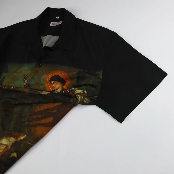 ART PRINT BUTTON DOWN SHIRT - THE VISION OF ST HUBERT