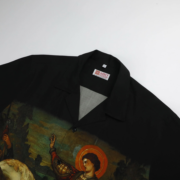 ART PRINT BUTTON DOWN SHIRT - THE VISION OF ST HUBERT