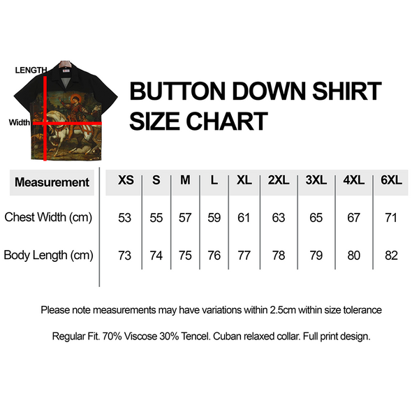 ART PRINT BUTTON DOWN SHIRT - THE VISION OF ST HUBERT