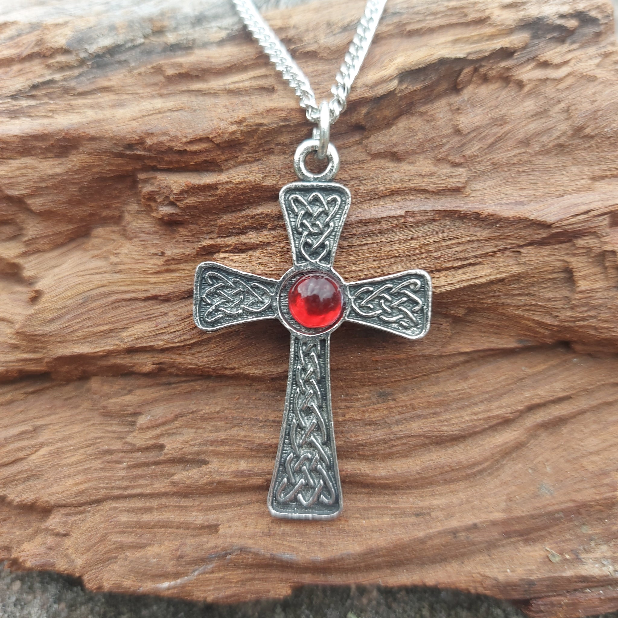 Celtic Gem Cross Pendant                                      (AW015)