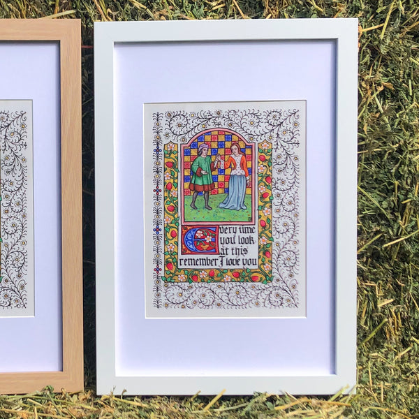 Illuminated ‘I Love You’ Framed Print